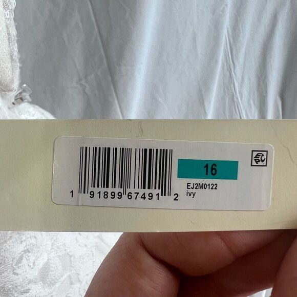 NWT Eliza J one shoulder midi lace sequin dress, size 16 - Picture 6 of 7